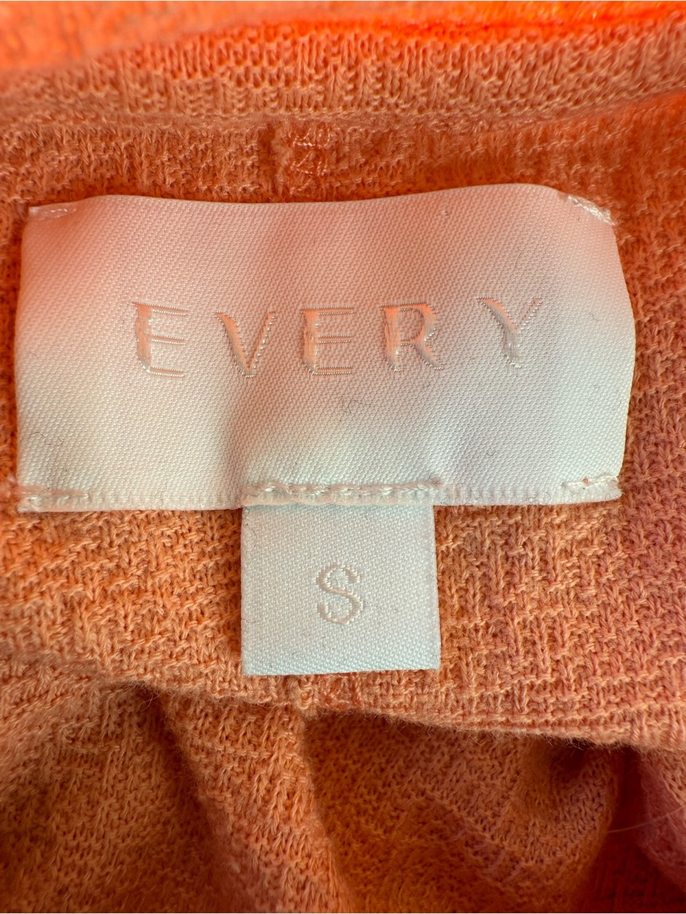 Every Sleeveless Midi Sweater Dress Peach Side Slit Textured Knit Size Small - Picture 6 of 7